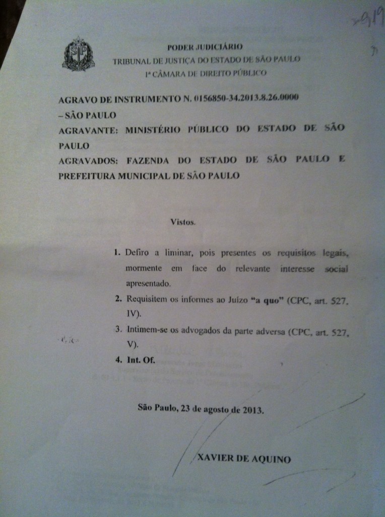 Segunda página da liminar concedida por desembargador